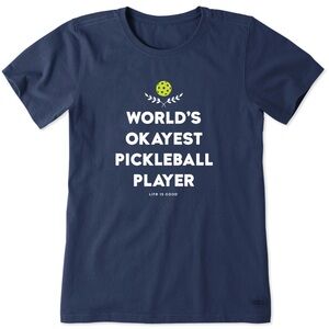 Life Is Good Navy Pickleball Short Sleeve Tee